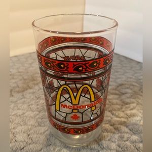 Vintage stained glass McDonald’s Coca Cola beverage glass
